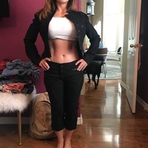 Bebe black riding suit.